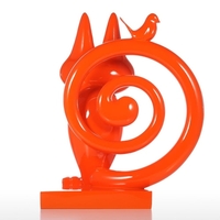 Tomfeel Hide-cache Sculpture en résine Home Decor Art Moderne Figurine animale Statue en fibre de verre