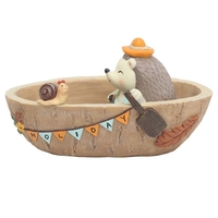 Tomfeel hérisson Succulent Pot de fleur dessin animé Style pastorale résine Pot de fleur jardin Micro-scape en Pot plante bureau ornement décoratif cadeau stockage