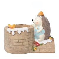 Tomfeel hérisson Succulent Pot de fleur dessin animé Style pastorale résine Pot de fleur jardin Micro-scape en Pot plante bureau ornement décoratif cadeau stockage