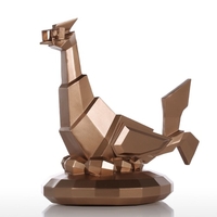 Tomfeel Lunettes de poulet Résine Sculpture Home Decor Art Moderne Figurine animale Statue en fibre de verre