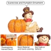 Tomfeel épouvantail et citrouille ornement Thanksgiving récolte décor automne cadeau résine mini sculpture de table,  cheminée magasin et comptoir ornements