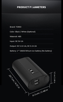 TOMO A2 Power Bank 2 * 26650 Batterie Au Lithium LCD Écran Écran Micro USB Entrée Double Sortie DIY Smart Portable Boîte de Batterie pour Téléphone Mobile