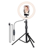 Tomshine 10 pouces Dimmable Ring Light Set DC5V 12W 120 LED Lampe de caméra ronde avec trépied