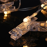 Tomshine 40 LED Photo Clip String Light Alimenté par batterie 5M / 16.4FT pour Living Room Bedroom Party