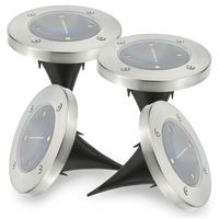 Tomshine 4Pcs Solaire Alimenté Sol Lampe Extérieure Résistant à l