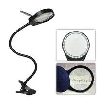 Tomshine LED 3X / 10X loupe verre avec clip de serrage Clip Light