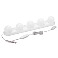 Tomshine Portable LED Miroir Lumière avec 5 Ampoules Chargement USB Dimmable 3 Modes de Couleur Vanity Maquillage Cosmétiques Lumières pour Salle de Bains Dressing