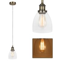 Tomshine Retro Vintage Socket Lampe à Suspension en Verre
