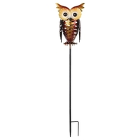 Tomshine solaire hibou lanterne lumières pieu lampe en métal hibou décoratif LED jardin paysage lumière pour passerelle voie cour pelouse