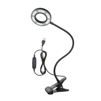 Tomshine USB Clip-on Light avec 3 modes de couleur 10 Luminosité Dimmable 18 LED Lampes de lecture Protection des yeux Lampe de bureau pour enfants