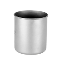 TOMSHOO 300 ml Titanium Cup Outdoor Portable Camping Picnic Water Cup Mug avec poignée pliable