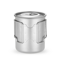 TOMSHOO 450 ml titanium tasse extérieure portable camping pique-nique tasse d