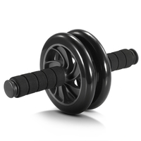 TOMSHOO 5-in-1 AB Roller Wheel Kit with Push-Up Bar Jump Rope Hand Gripper and Knee Pad Abdominal Core Carver Fitness Workout