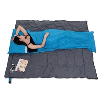 TOMSHOO 75 * 210cm Outdoor Voyage randonnée Camping Polyester pongé sain Sac de couchage Liner avec Taie Portable léger Voyage d