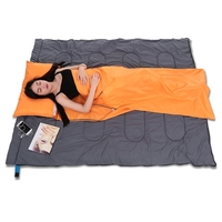 TOMSHOO 75 * 210cm Outdoor Voyage randonnée Camping Polyester pongé sain Sac de couchage Liner avec Taie Portable léger Voyage d