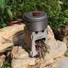 TOMSHOO Camping Poêle À Bois Portable Pliant Léger Titanium Brûleur À Bois Poêle De Randonnée pour Survie En Plein Air Cuisine Pique-Nique Chasse
