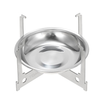 TOMSHOO Mini Alcohol Stove Tray Spirit Burner Stove Portable Mini Ultralight Outdoor Camping Stove Furnace with Cross Stand Rack