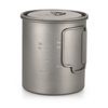 TOMSHOO Ultralight 750 ml Titanium Cup Outdoor Portable Camping Picnic Water Cup Mug avec poignée pliable