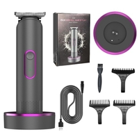 Tondeuse à cheveux électrique Tondeuse à cheveux sans fil Kit de coupe de cheveux avec 3 peignes de guidage Rechargeable par USB Kit de coiffure et de toilettage pour salon de coiffure Utilisation à domicile