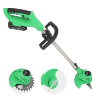 Tondeuse à gazon électrique Tondeuse à gazon 2pcs 21V 3000mAh Kit de coupe-brosse à herbes sans fil au lithium-ion Élagage Cutter Outils de jardin US Plug avec lame de remplacement
