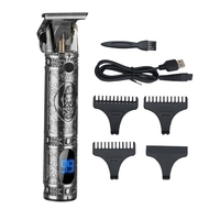 Tondeuses à cheveux pour hommes avec écran LCD Tondeuse de coiffeur sans fil Kit de coupe de cheveux Tondeuse à barbe Coupe de cheveux Ensemble de toilettage Tondeuse à lame en T Tondeuse à barbe électrique USB