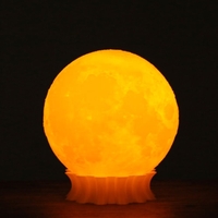Tooarts 3D Imprimé Lune Lampe Impression 3D Lampe Sculpture Modern Home décoration ornement Oeuvre d
