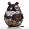 Tooarts Belle Piggy Cork Wine Container Home Decor Sculpture en métal Artisanat animal cadeau