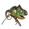 Tooarts caméléon Sculpture fer Animal ameublement Style Animal sauvage intérieur ou extérieur décoration caméléon amoureux cadeau vert