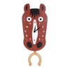 Tooarts Cartoon Animal Clock,  Swinging Horse Head Clock,  Horloge murale en bois MDF