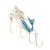 Tooarts fer sirène crochet mural fer crochet mural 4 crochets pour manteaux serviettes sacs support mural porte-vêtements vis inclus