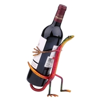 Tooarts Gecko casier à vin étagère à bouteilles en métal sculpture pratique sculpture Décoration Décoration d