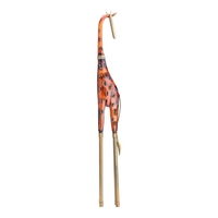 Tooarts grande girafe ornement fer Art décor fait à la main artisanat maison et décoration extérieure cadeau parfait pour les amoureux des girafes et des animaux