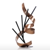 Tooarts ligne droite et ruban Sculpture moderne Sculpture en métal Fer Sculpture abstraite décor à la maison
