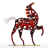 TOOARTS métal cheval de tissage Sculpture en métal Accueil Articles d