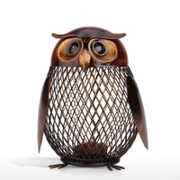 TOOARTS Owl en forme de pièce de métal Box Accueil Ameublement Articles Crafting