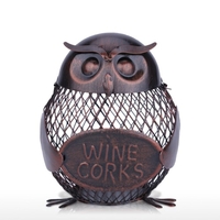 TOOARTS Owl maille winebottle Owl porte-conteneurs Bouteille de liège art Fer décoration pratique sculpture Creative porte-vin Creative Crafts