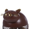 Tooarts Puffy Cat Wine Cork Container Décoration intérieure Metal Sculpture Animal Craft