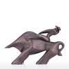 Tooarts taureau chevalier rétro résine Sculpture abstrait Animal ornement personnalisé cadeau salon bureau bureau décoration