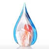 Tooarts Teardrop Jellyfish Gift Glass Ornament Handblown Home Decor