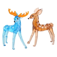 Tooarts verre cerf Sculpture à la main en verre œuvres d