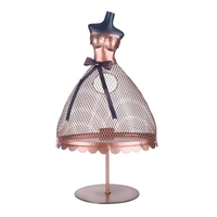 Tooarts vin bouchon de liège robe de soirée modèle décoration multifonctionnel fer conteneur art moderne ornement armoire ou bureau décor parfait cadeau rose