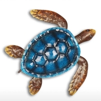 Tortue bleue Mur Décor Côte Océan Mer Mur Art De Fer Animal Décoration Murale Accueil Chambre Décoration