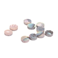 Touche de repère de touche de manche de touche de diamètre de 6 mm avec incrustations de points blanc mère de nacre Shell Pack de 10