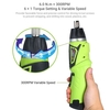 Tournevis électrique sans fil à dégagement rapide 6.0Nm Li-ion rechargeable 1500mAh avec 41 accessoires 7 réglage de couple Poignée à 2 positions avec indicateur de batterie LED
