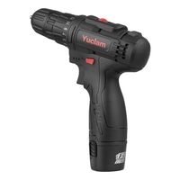 Tournevis sans fil 12V Yuclam Tournevis électrique Perceuse rechargeable à deux vitesses avec lumière LED 25 + 1 couple Mandrin de 3/8 pouces 50Nm Pilote de puissance pour l