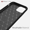 TPU En Fiber De Carbone Téléphone Étui De Protection Antidérapant Anti Empreintes Digitales Anti Égratignure Cas De Protection Téléphone Compatible Avec iPhone 11 Pro