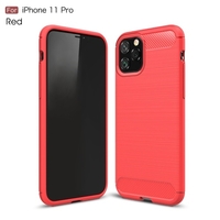 TPU En Fiber De Carbone Téléphone Étui De Protection Antidérapant Anti Empreintes Digitales Anti Égratignure Cas De Protection Téléphone Compatible Avec iPhone 11 Pro