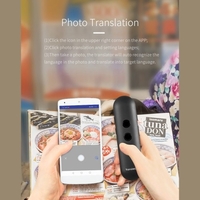 Traducteur de langue Texte / Photo / Traduction vocale / Traduction en temps réel / 42 + langues / Traducteur BT avec APP pour iOS et Android Noir