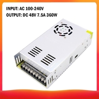 Transformateur de tension CA 100-240V à DC 48V 7.5A 360W