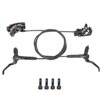 Étrier arrière de frein à disque hydraulique VTT avec 4 pistons hydrauliques et système de freinage bidirectionnel Kit de levier de frein gauche pour vélo de montagne 22, 2 mm